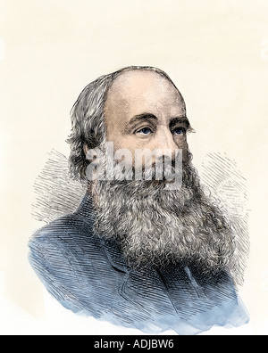 Physiker James Prescott Joule. Hand - farbige Holzschnitt Stockfoto