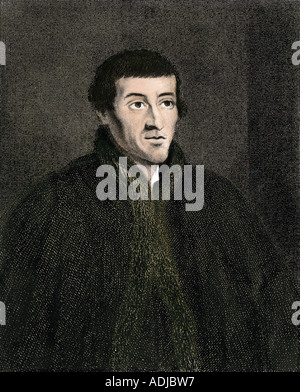 Nicolaus Copernicus. Hand - farbige Holzschnitt Stockfoto