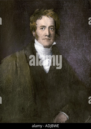 Astronomen John Herschel. Hand - farbige Gravur eines Gemäldes von H.W. Pickersgill Stockfoto