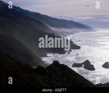 USA-Kalifornien Küste am Big Sur in der Nähe von Bixby Bridge am Highway 1 Stockfoto
