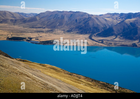 Lake Ohau und Segelflugzeuge Mackenzie Country Süd-Insel Neuseeland Stockfoto