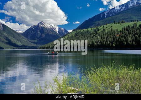 Fischer am Wallowa Lake Oregon Stockfoto