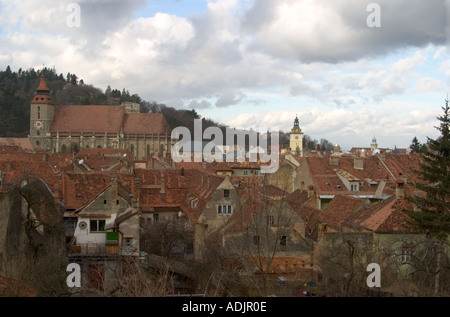 Winter-Reportage in Brasov Kronstadt Rumänien Stockfoto