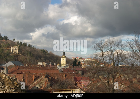 Winter-Reportage in Brasov Kronstadt Rumänien Stockfoto