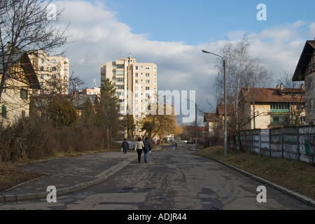 Winter-Reportage in Brasov Kronstadt Rumänien Stockfoto