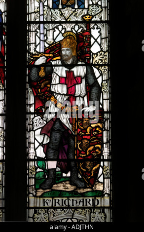 Salisbury Wiltshire England Kirche des Hl. Thomas Becket - König Richard Stained Glass Stockfoto