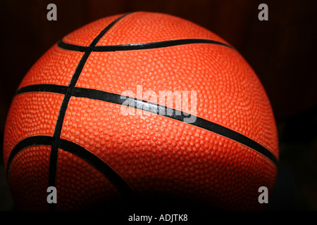Ein Basketball hautnah Stockfoto
