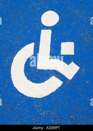 Behindertenparkplatz Stockfoto