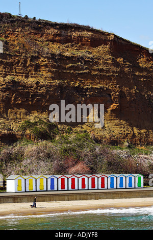 Strand Hütten Hope Beach Shanklin Isle Of Wight Stockfoto