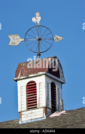 Rad-Wetterfahne auf Scheune Eastern Washington Stockfoto