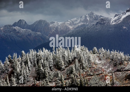 Nooksack Palette mit ersten Schnee der Saison Washington Stockfoto