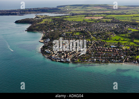 Meerblick aus der Luft Isle Of Wight Stockfoto