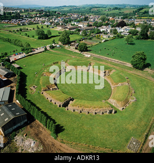 Römische Amphitheater Caerleon Wales Luftbild Stockfoto