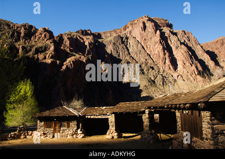 USA Arizona Grand Canyon Stallungen auf der Phantom Ranch Stockfoto