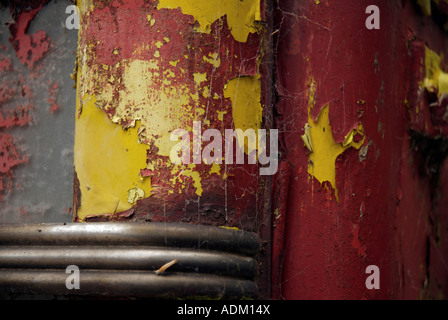 Alte Benzin Pumpe abblätternde Farbe detail Stockfoto