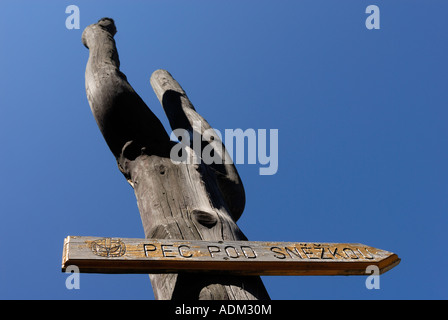 Pec Pod Snezkou Zeichen, Riesengebirge, Riesengebirge Tschechien Stockfoto