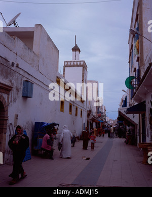 Straße in Essaouira Marokko Stockfoto