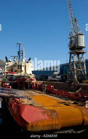 Trockendocks in der Nähe von Hafen von Victoria Wharf Cape Town-Südafrika Stockfoto