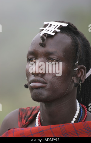 Masai Mann Tansania Stockfoto