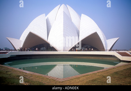 Bahai-Tempel, Kalkaji Hill, New Delhi, Uttar Pradesh, Indien Stockfoto