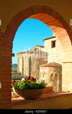 Historischen Pieve a Castello-Toskana-Italien Stockfoto