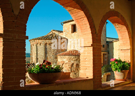 Historischen Pieve a Castello-Toskana-Italien Stockfoto