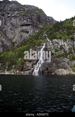 Whisky-Wasserfälle, Fjorde Norwegen Stavanger Stockfoto