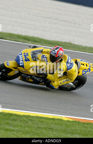 Alex Barros Reiten für Camel Honda in der 2006 Moto GP Weltmeisterschaft in Valencia Stockfoto