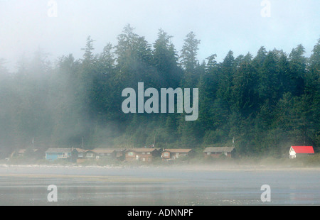 Nuu-Chah-Nulth erste Nation Siedlung (Reservierung) in Long Beach im Pacific Rim National Park auf Vancouver Island Stockfoto