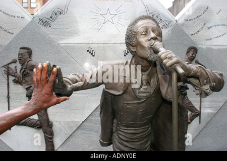 Birmingham Alabama, Stadt, Metropole, Landeshauptstadt, Memorial Park, Temptations Memorial, Eddie Kendricks Statue, öffentliche Kunstwerke, Denkmal, Motown Sound, Stockfoto