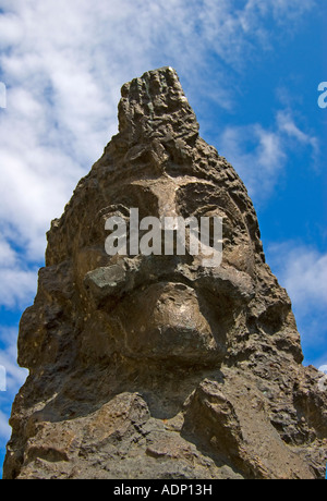 Sighisoara/Schäßburg, Siebenbürgen, Rumänien. Statue von Vlad Tepes (Vlad Dracul; "der Pfähler") Stockfoto