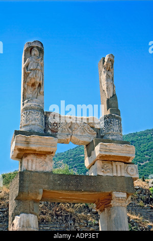 Detail des Tempels von Domitian, Ephesus in der Türkei Stockfoto