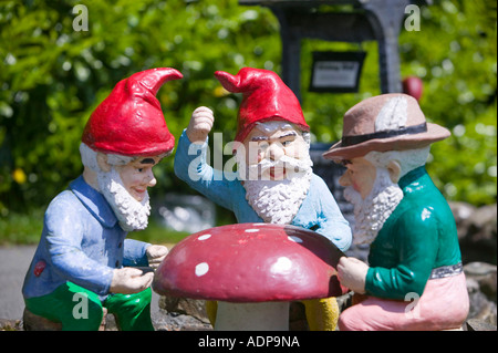 Zwerge im Westen Putford Gnome zu reservieren, Devon, UK Stockfoto