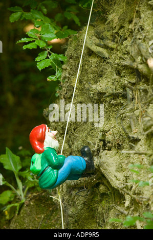 ein Abseilen Gnome im Westen Putnam Gnome zu reservieren, Devon, UK Stockfoto