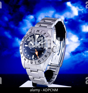 Rolex Edelstahl Herren Steve McQueen Explorer II. Stockfoto