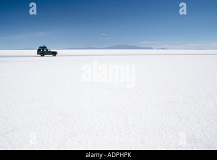 Salz-Wohnungen - Salar de Uyuni, Potosi, Bolivien Stockfoto