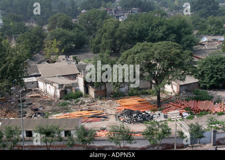 Hutong Peking China zu zerstören Stockfoto