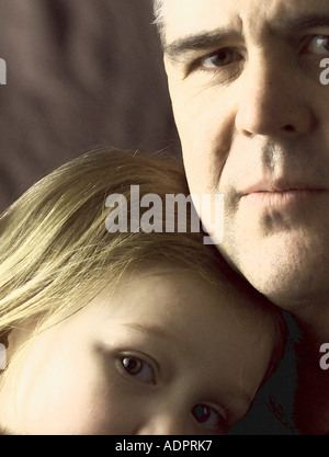Vater und Tochter Porträt Stockfoto