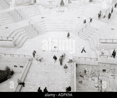 Ein Blick von oben auf das Damaskustor in dem alten Stadtteil von Jerusalem in Israel-Palästina im Nahen Osten Stockfoto