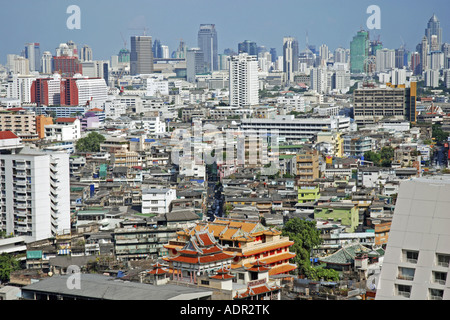 Blick vom Grand China Princess Hotel nach Chinatown, indischen Viertel, Siam Square, Thailand, Bangkok, Ratchathewi Stockfoto