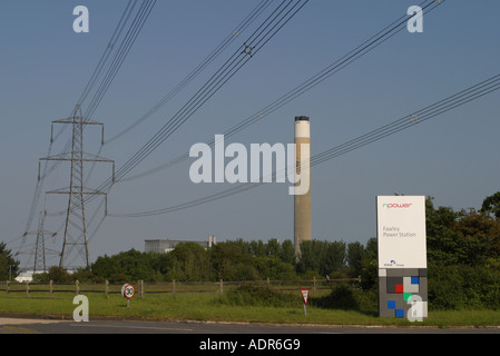 Fawley Strom-Kraftwerk ist Öl gefeuert und Teil der Britians Nation Grid Stromversorgung England Stockfoto