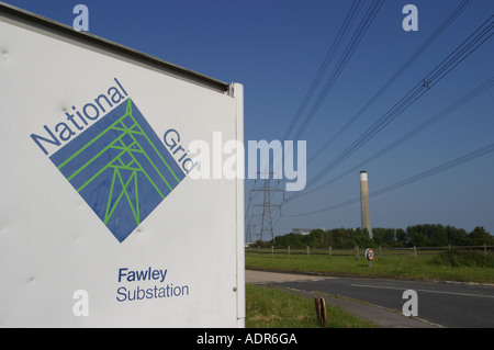 Fawley Strom-Kraftwerk ist Öl gefeuert und Teil der Britians Nation Grid Stromversorgung England Stockfoto