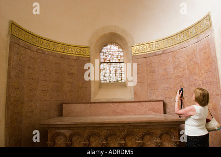 Die Krypta die, Eglise St. Philibert Abbey church Tournus Frankreich Stockfoto