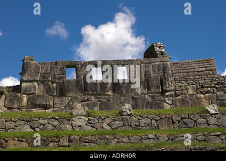 [Tempel der drei Fenster], [Machu Picchu], Peru, Süd-Amerika Stockfoto