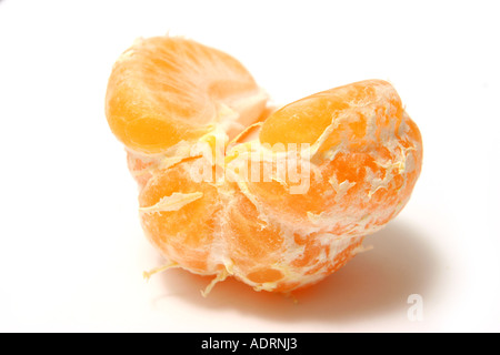 Clementine isoliert auf einem weißen Hintergrund. Stockfoto