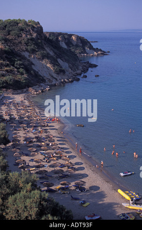 Beliebter Strand Vasilikos Zakynthos Insel auch bekannt als Zakynthos Ionische Inseln Griechenland Mittelmeer Europa Stockfoto