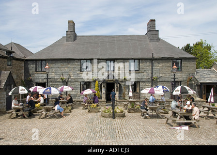 Jamaica Inn coaching Haus & Hotelkomplex neben die A30 Trunk Road hat Assoziationen mit Daphne du Mauriers Roman Stockfoto