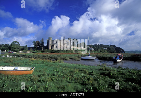 Laugharne Castle Wales uk Großbritannien Stockfoto