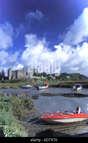 Laugharne Castle Wales uk Großbritannien Stockfoto