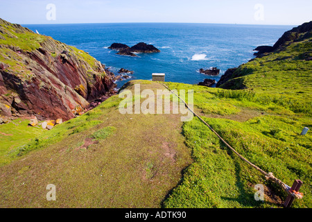 Blick nach unten Crab Bay skokholm Stockfoto